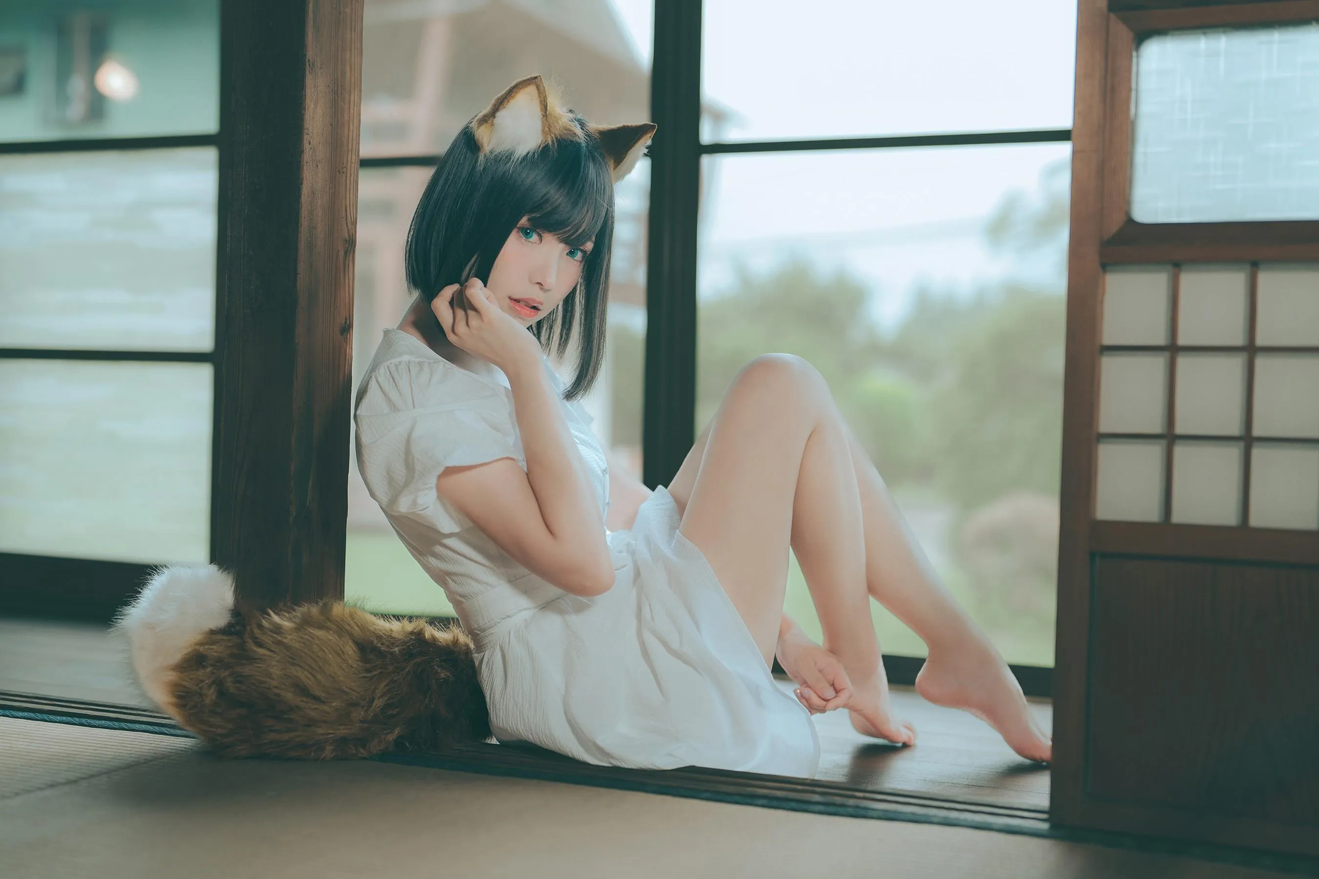 ElyEE子 – NO.114 2023.July B-Dongitsune ~White dress 白洋裝狐少女 [60P]插图1